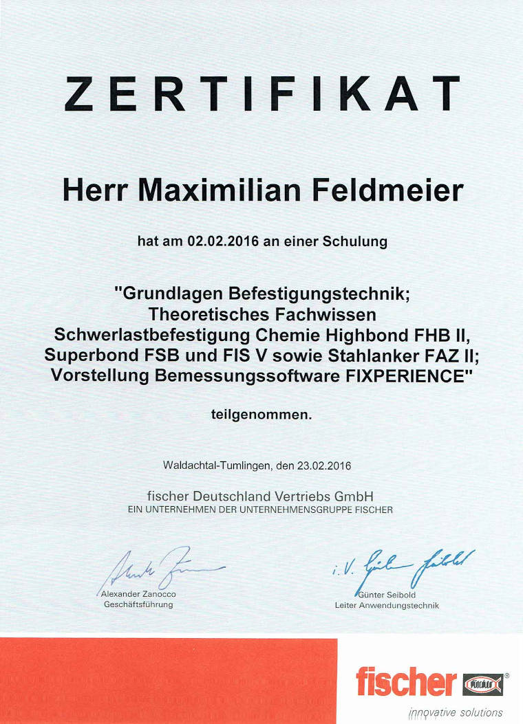 Schweißer-Prüfungsbescheinigungen, Teilnehmerbestätigungen und Zertifikate der Spenglerei Feldmeier, Schwarzach - 10